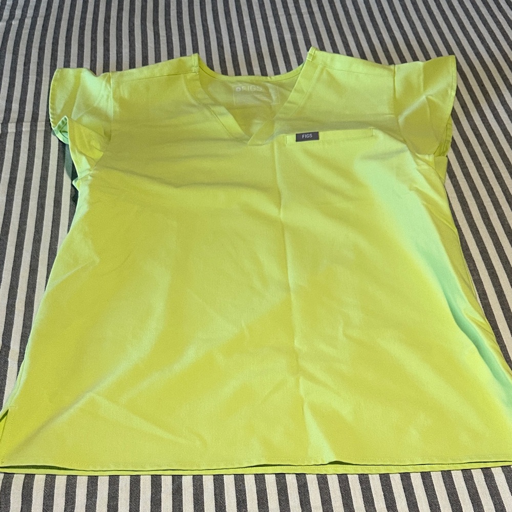 Yellow green women’s figs women’s scrub top
